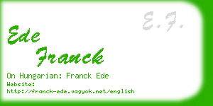 ede franck business card